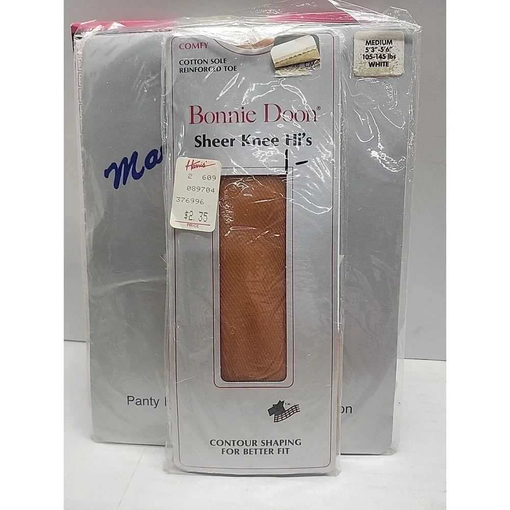 Lot Of 4 Pantyhoseskweez/mary Jean/bonnie Doon/hanes‎ Too